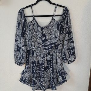 Altar'd State Cold Shoulder Romper